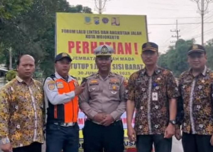 Jalur Sisi Barat Jembatan Gajah Mada Kota Mojokerto Ditutup 30 Juni–11 Juli 2025, Ini Jalur Alternatifnya