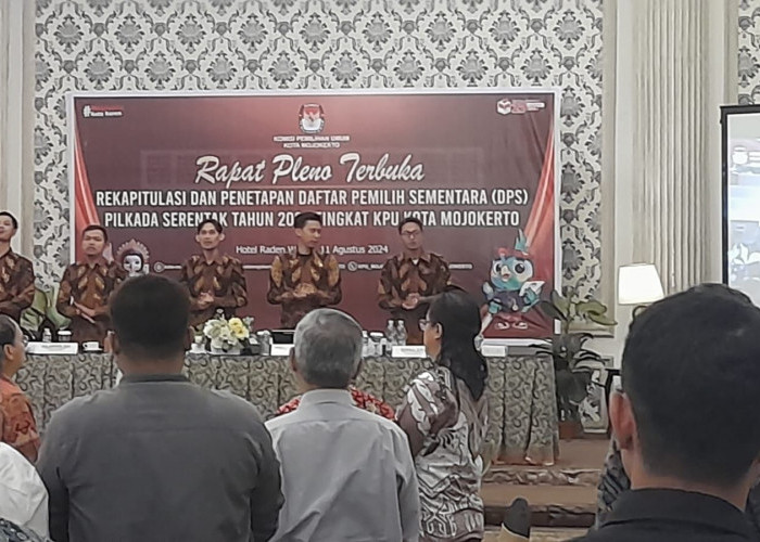 Jumlah Daftar Pemilih Sementara untuk Pilkada di Kota Mojokerto sebanyak 105.397