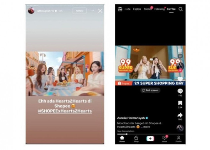 Lirik Bahasa Indonesia di Iklan Shopee 9.9 Super Shopping Day bersama Hearts2Hearts Jadi Trending!