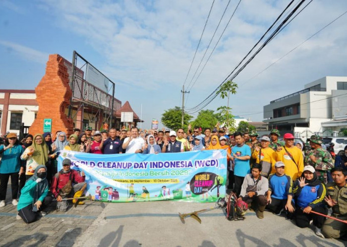 Sedikitnya 2.400 Warga Kota Mojokerto Bergerak Serentak di World Clean Up Day 2025