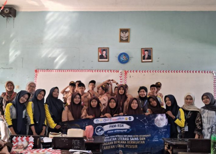 Belajar Fisika dari Bintang dan Gelombang, Mahasiswa Unej Kenalkan Kesiapsiagaan Tsunami ke Siswa Puger