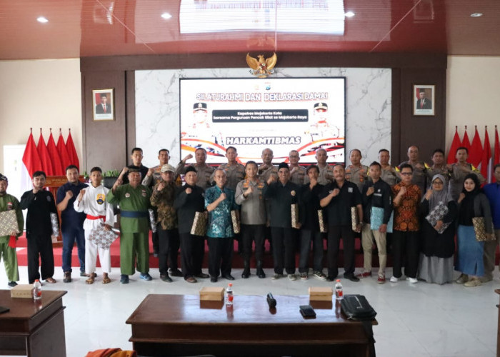 Silaturahmi dan Deklarasi Damai Perguruan Silat di Mojokerto Raya, Upaya Jaga Kondusifitas Sitkamtibmas