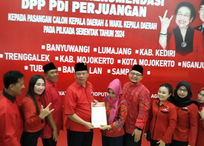 PDIP Resmi Usung Ning Ita - Arisandi Maju Pilwali Kota Mojokerto 2024