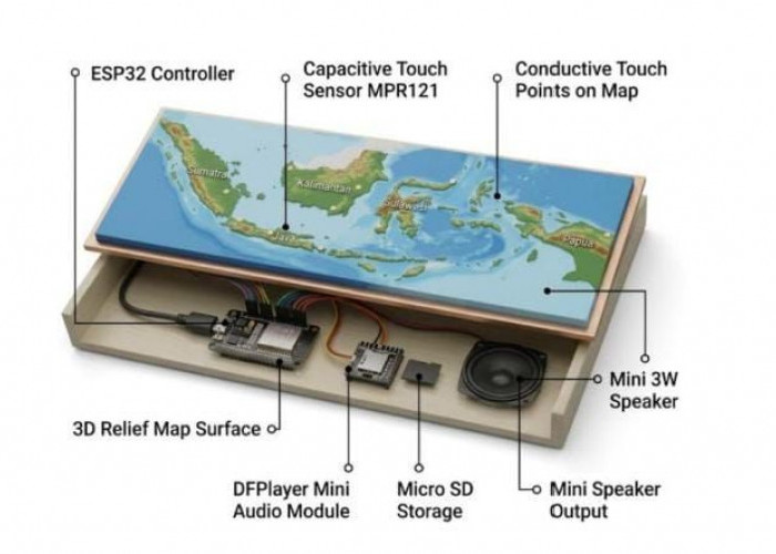 Mahasiswa Unej Ciptakan GEOTIVA, Media Belajar Geospasial untuk Bantu Siswa Tunanetra Memahami Peta