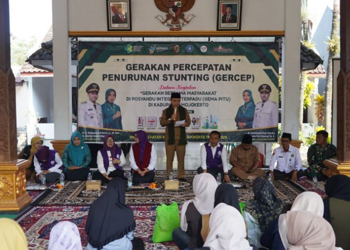 Gemapitu Bergerak di Kemlagi, Pemkab Mojokerto Perkuat Upaya Cegah Stunting dari Posyandu