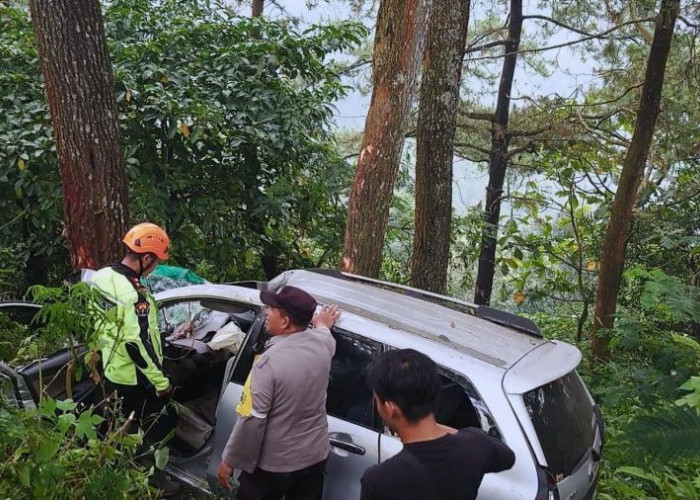 Rem Blong, Mobil Rombongan Asal Surabaya Terjun ke Jurang di Jalur Sendi Pacet Mojokerto