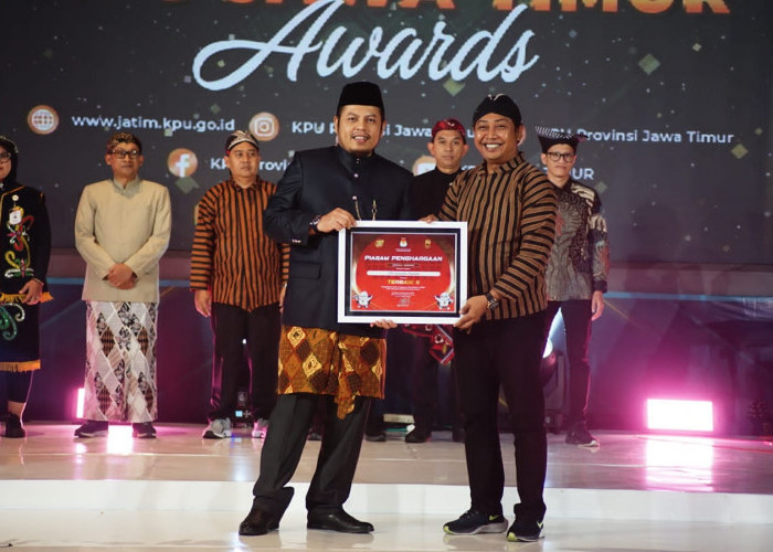 KPU Kabupaten Mojokerto Raih 3 Penghargaan Terbaik di Jatim 