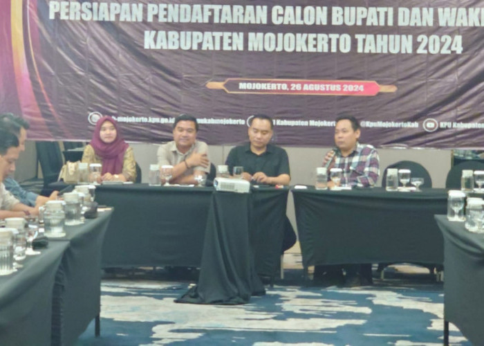 KPU Mojokerto Gelar Gladi Bersih Pendaftaran Pasangan Calon Bupati dan Wakil Bupati Mojokerto 2024