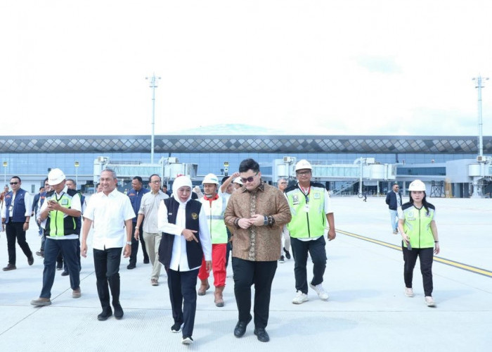 Gubernur Khofifah Meninjau Persiapan Operasional Bandara Internasional Dhoho Kediri