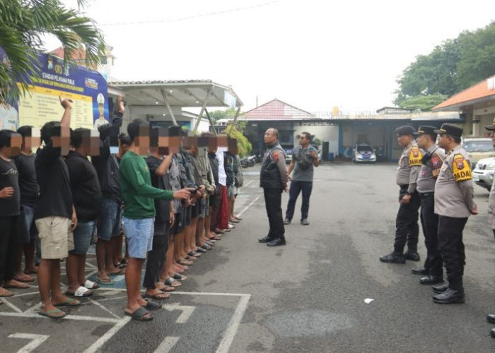 Balap Liar, Polisi Amankan 21 Motor dan 37 Remaja di Mojokerto 