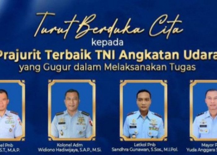 Empat Prajurit TNI AU Korban Dua Pesawat Tempur Jatuh, Dimakamkan di Dua Lokasi Berbeda