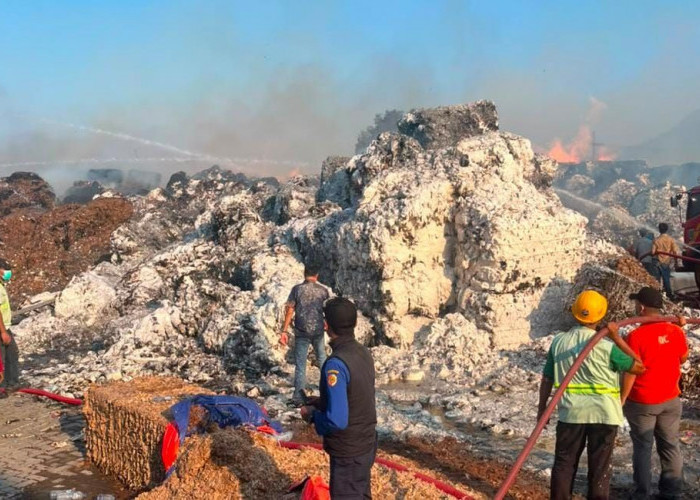 Kebakaran Pabrik Tisu di Mojokerto Akhirnya Padam, 27 Unit Damkar Dikerahkan