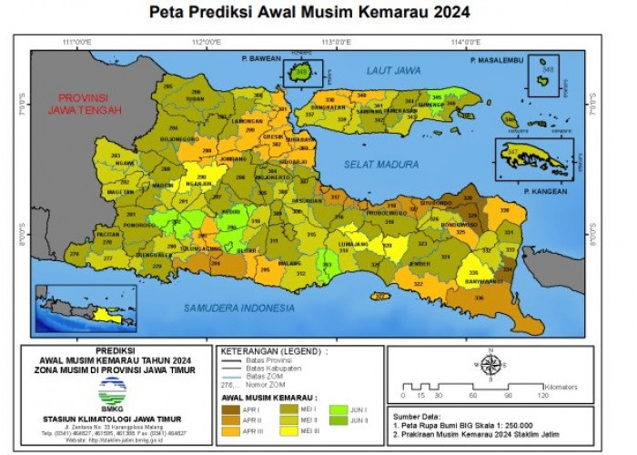 BMKG Stasiun Klimatologi Klas II Jatim, Prediksi Mei 2024 Memasuki Kemarau