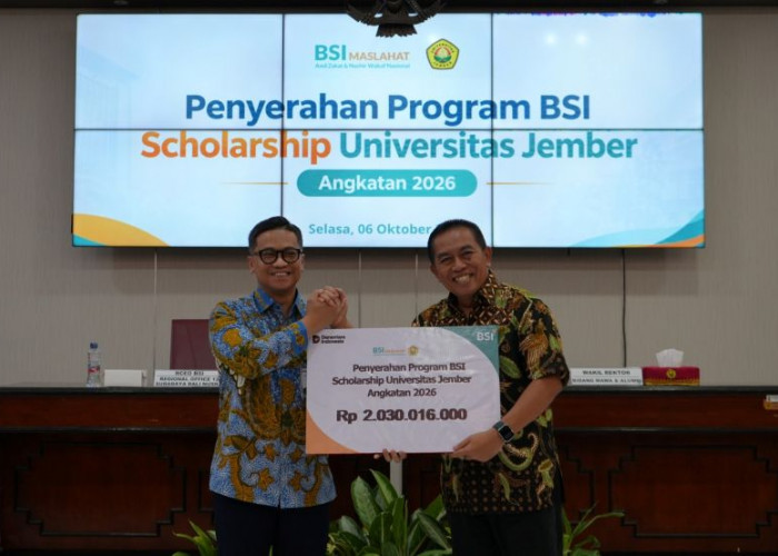 68 Mahasiswa Unej Terima Beasiswa BSI, Total Bantuan Rp2,03 Miliar