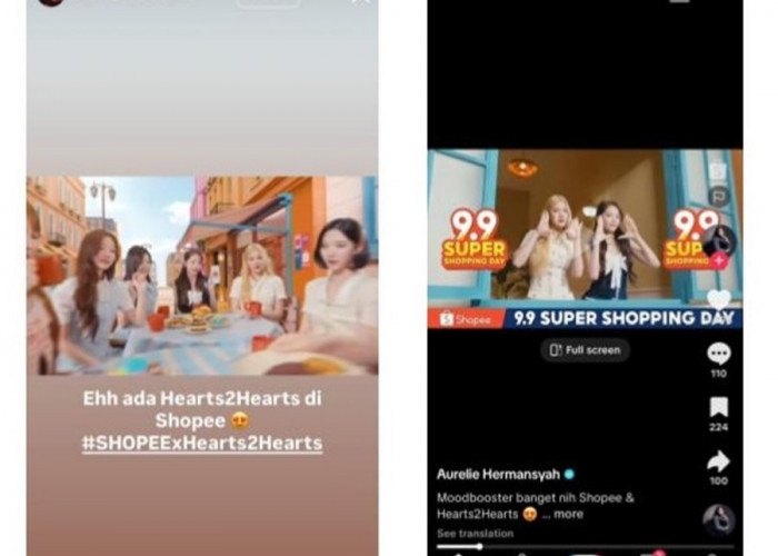 Lirik Bahasa Indonesia di Iklan Shopee 9.9 Super Shopping Day bersama Hearts2Hearts Jadi Trending!