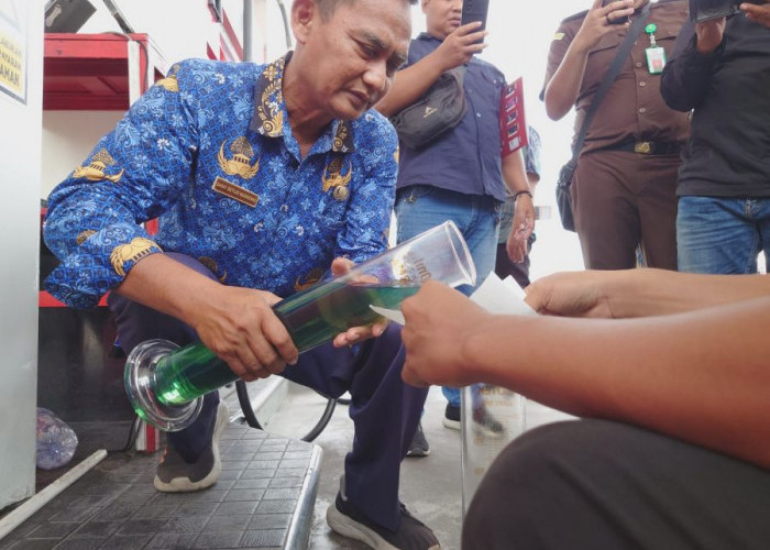 Petugas Gabungan Sidak SPBU di Kota Mojokerto Usai Isu Pertalite Bikin Motor Brebet