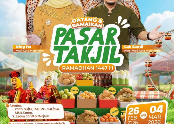 Pemkot Mojokerto Kembali Gelar Pasar Takjil Ramadan di Pasar Ketidur, Prajurit Kulon