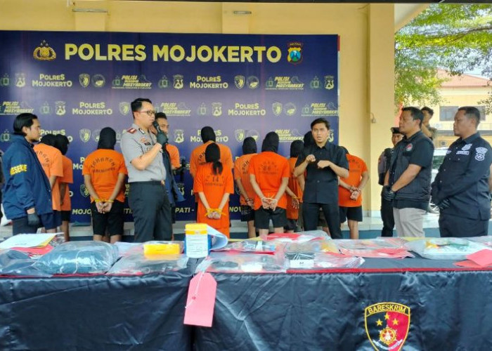 14 Tersangka Diamankan, Polres Mojokerto Bongkar 11 Kasus Pencurian  