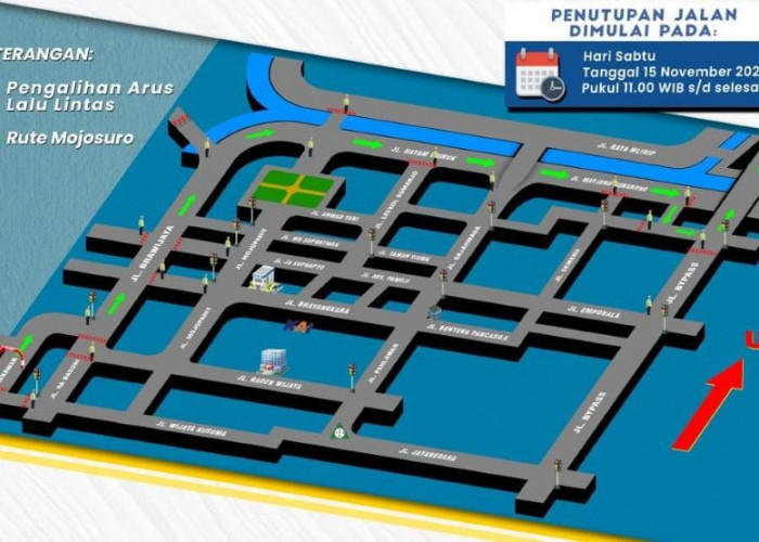 Simak Jalan di Kota Mojokerto yang Akan Ditutup saat Gerak Jalan Mojosuro 2025