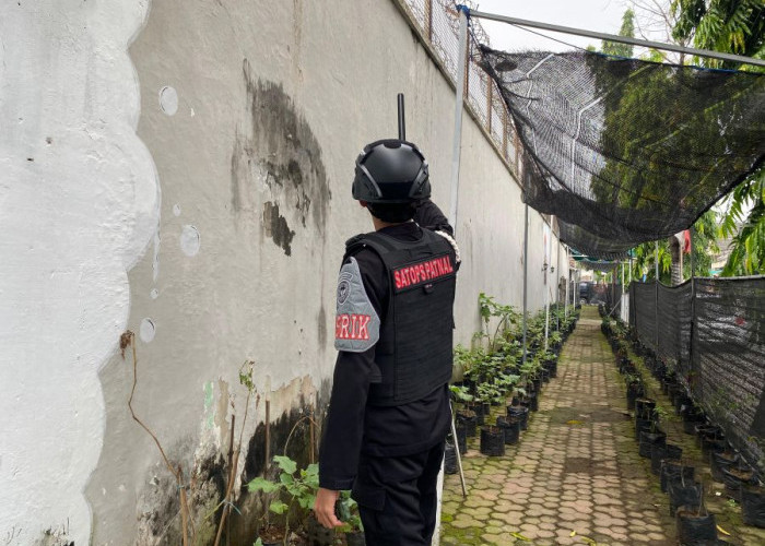 Cegah Gangguan Keamanan, Lapas Mojokerto Lakukan Kontrol Keliling di Area Luar