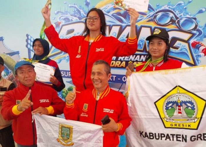Renang Sumbang Emas Pertama untuk Kota Mojokerto di POPDA XV Jatim