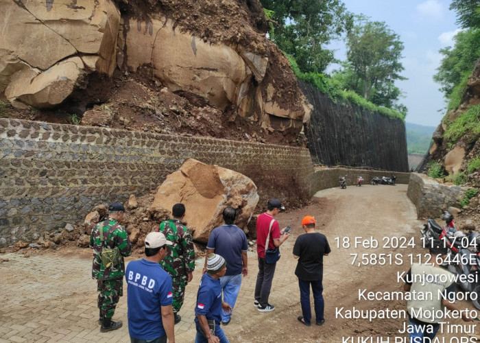 Usai Longsor, Tebing Ngoro Mojokerto Bakal Dipasang Papan Himbauan