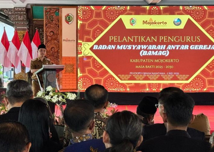 Pelantikan Badan Musyawarah Gereja, Bupati Mojokerto Siap Dukung Kegiatan Lintas Agama