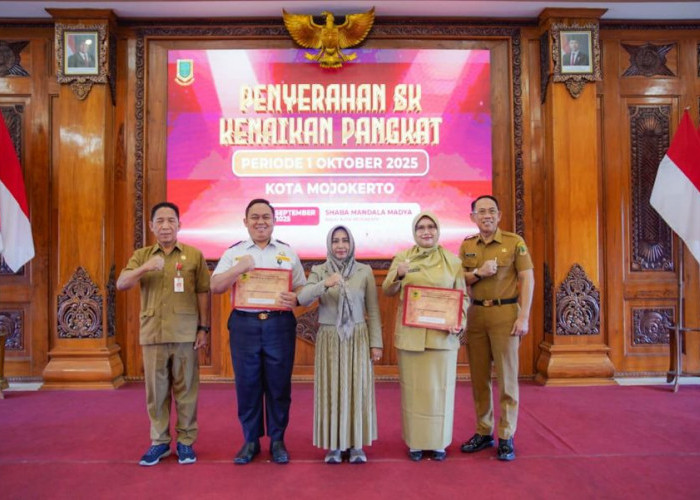 56 ASN Pemkot Mojokerto Menerima Surat Keputusan Kenaikan Pangkat