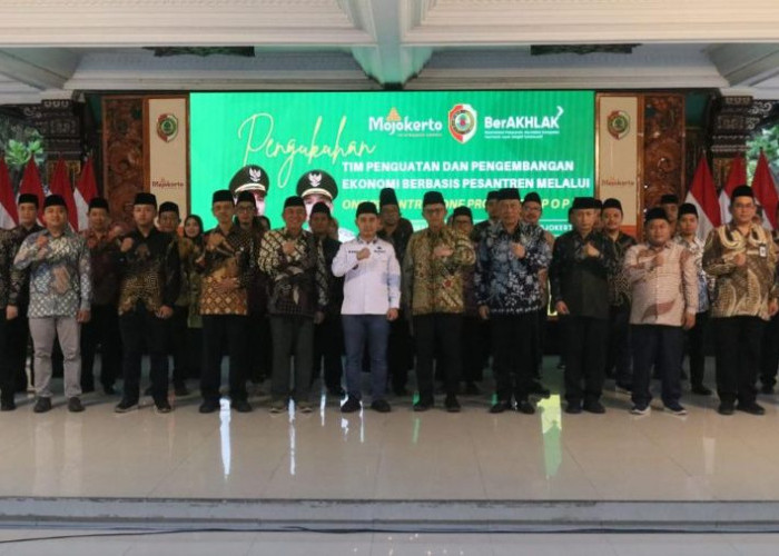 Tim OPOP Dikukuhkan Bupati Mojokerto, Dukung Kemandirian Ekonomi Pesantren