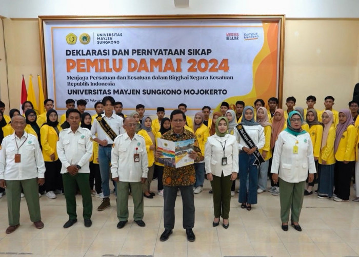 Universitas Mayjen Sungkono Mojokerto Deklarasikan Dukungan Damai untuk Pemilu 2024