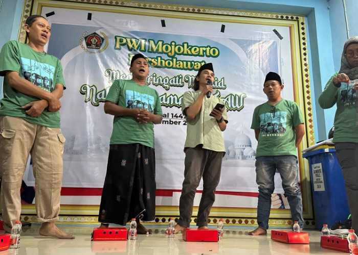 Serunya PWI Mojokerto Raya Peringati Maulid Nabi Muhammad