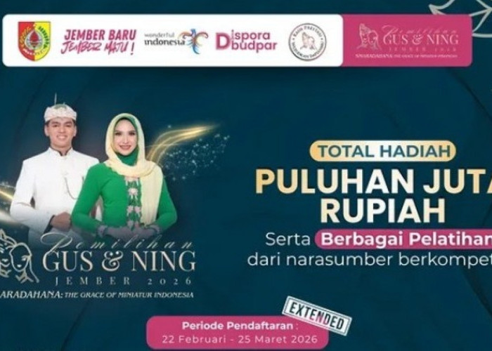 Pendaftaran Gus-Ning Jember Diperpanjang hingga 25 Maret 2026