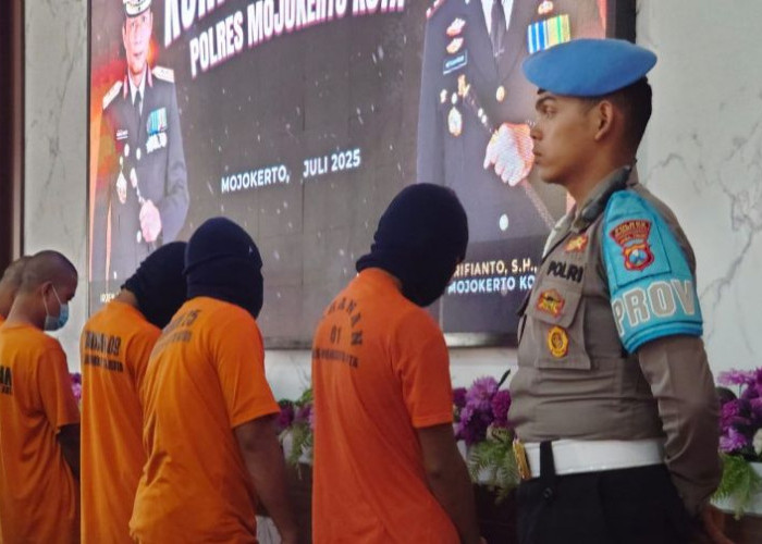 Tiga Pencuri Motor di Mojokerto Dibekuk Polisi, Dua Residivis