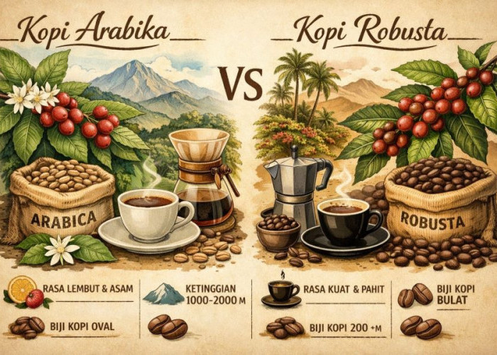 Sering Tertukar,  Inilah Perbedaan Antara Kopi Arabika dan Robusta
