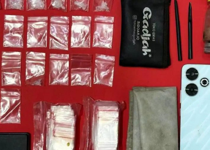 Pengedar Sabu asal Sidoarjo Dibekuk Polisi di Mojokerto, Puluhan Paket Plastik Disita
