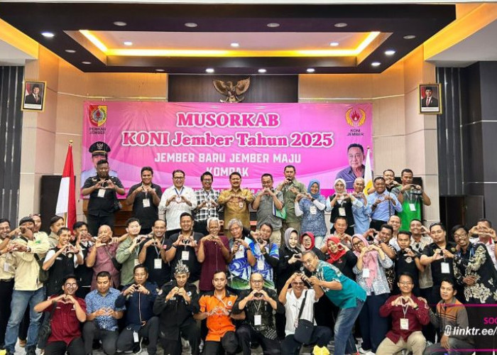 Musorkab Pilih Evan Priambodo Secara Aklamasi Sebagai Nahkoda Baru KONI Jember 2025-2029