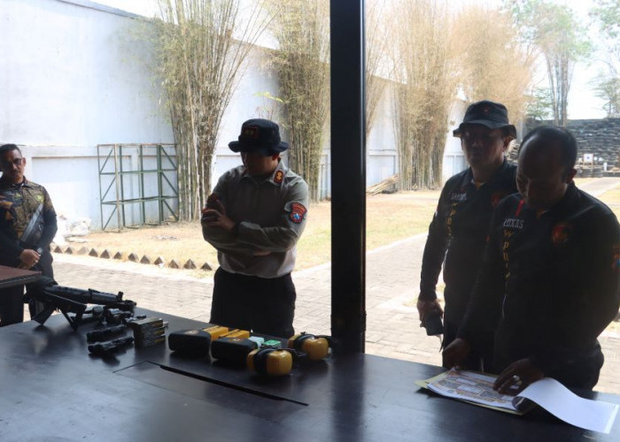 Cegah Penyalahgunaan, Polres Mojokerto Gelar Mitigasi dan Anev Senjata Api Dinas
