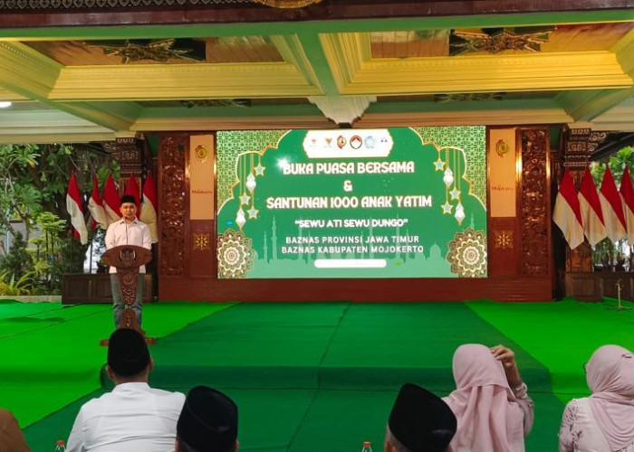 Baznas Mojokerto Gelar Buka bersama dan Santuni 1.000 Anak Yatim di Pendopo Graha Maja Tama