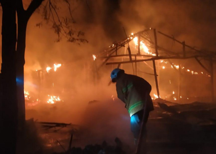 Kandang Bebek Terbakar di Trowulan, Api Dipadamkan dalam 1,5 Jam