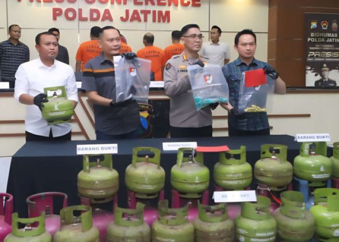 Polda Jatim Ungkap Gudang Pengoplosan Elpiji di Malang