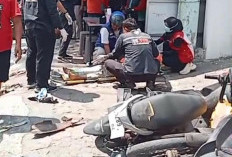 Kecelakaan Beruntun di Kota Mojokerto, Suzuki Baleno Tabrak Tiga Motor dan HRV, Dua Pengendara Luka