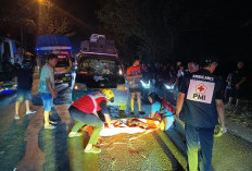 Menyeberang Mendadak di Jalan Gelap, Pejalan Kaki Tewas Ditabrak Pikap di Bangsal Mojokerto