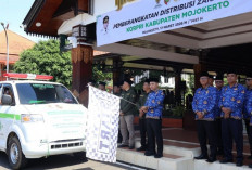 Bupati Mojokerto Bersama Baznas dan Korpri Lepas 18 Armada Distribusi Zakat ke Seluruh Desa 